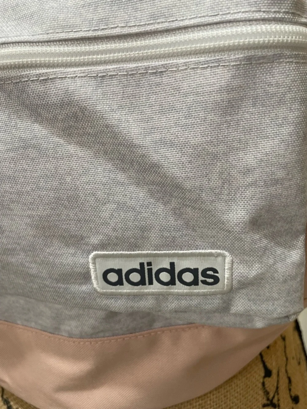 adidas Classic 3s Pink & Light Gray Sackpack - Picture 3 of 8